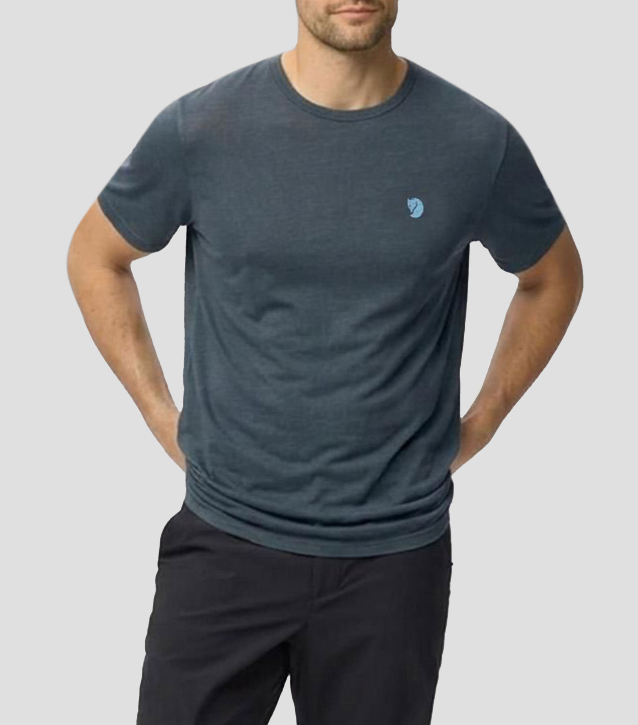 Playera deportiva de cuello redondo y manga corta High Coast lisa Hombre